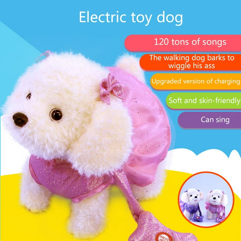 Electric Puppy Plush Toy Sing and Dance Leash Walking Dog Toy for