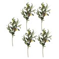thumbnail image 2 of piezas de hojas de olivo falsas, ramas de olivo artificiales, arreglos florales, 2 of 2