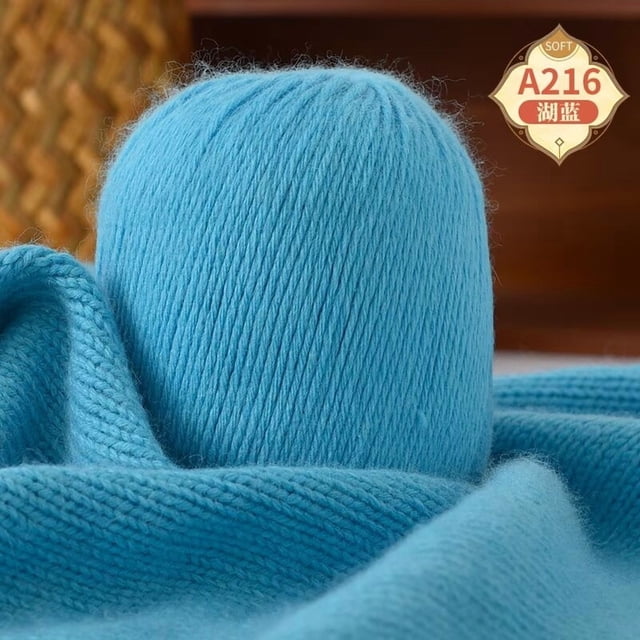XmhyTop-A Hilo de lana de lujo de 100 g, hilo suave para tejer a crochet, ideal para hacer suéteres, gorros y bufandas, C16