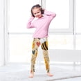thumbnail image 5 of Girl's Legging Full-Length Colorful Print Tights For Dance Gym Everyday Wear Cute Cartoon Bees, 5 of 8