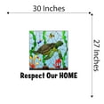 thumbnail image 4 of Turtle Wall Decal Respect our home Respect Vinyl Wall Decals Quotes Saying Decor Vibrant Sea Living Room Decoration - Size: 30 In X 27 In, 4 of 5