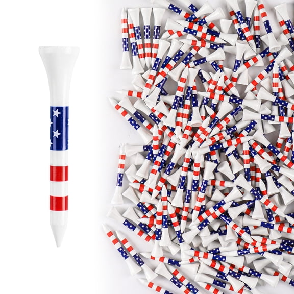 Golf Tees, 60 Packs of 2 1/8 Inch Golf tees, Professional Natural Bamboo Golf Tees, Durable & Stable Professional Tee System, Reducing Friction & Side Spin