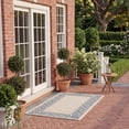 thumbnail image 3 of Safavieh Courtyard Ellie Oriental Indoor/Outdoor Area Rug, Natural/Blue, 2'7" x 5', 3 of 11