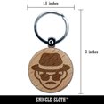 thumbnail image 2 of Occupation Detective Private Investigator Icon Round Keychain Charm Tag - Engraved Wood, 2 of 6