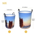 thumbnail image 4 of Saiise Bluey Print Laundry Basket Circular Laundry Hamper with Handles Waterproof Dirty Clothes Storage Basket for Bedroom Bathroom Dorm Living Room-Small, 4 of 7