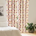 thumbnail image 2 of Ambesonne Orange Window Curtains, Fruits Juice Lemon, Each 28" W x 95" L, Apricot Ruby, 2 of 4