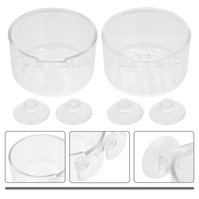 BRIGHTFUFU 2Ud Plato Alimentador Para Acuarios Con Compacto Para Alimentación De Peces