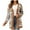 Brown, variant on Ozmmyan Women's Solid Color Cardigan Wool Sweater Pocket Recreational Long Sleeve Coats