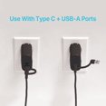 thumbnail image 2 of Black+Decker Cable Combinado 2 En 1 Tipo C Con Adaptador Usb - Cable De Carga Nativo Tipo C A C - Cable Trenzado Compatible Con Iphone 15 - Para Viajes Y Uso Diario - Adaptador Adjunto Con Múltiples C, 2 of 5