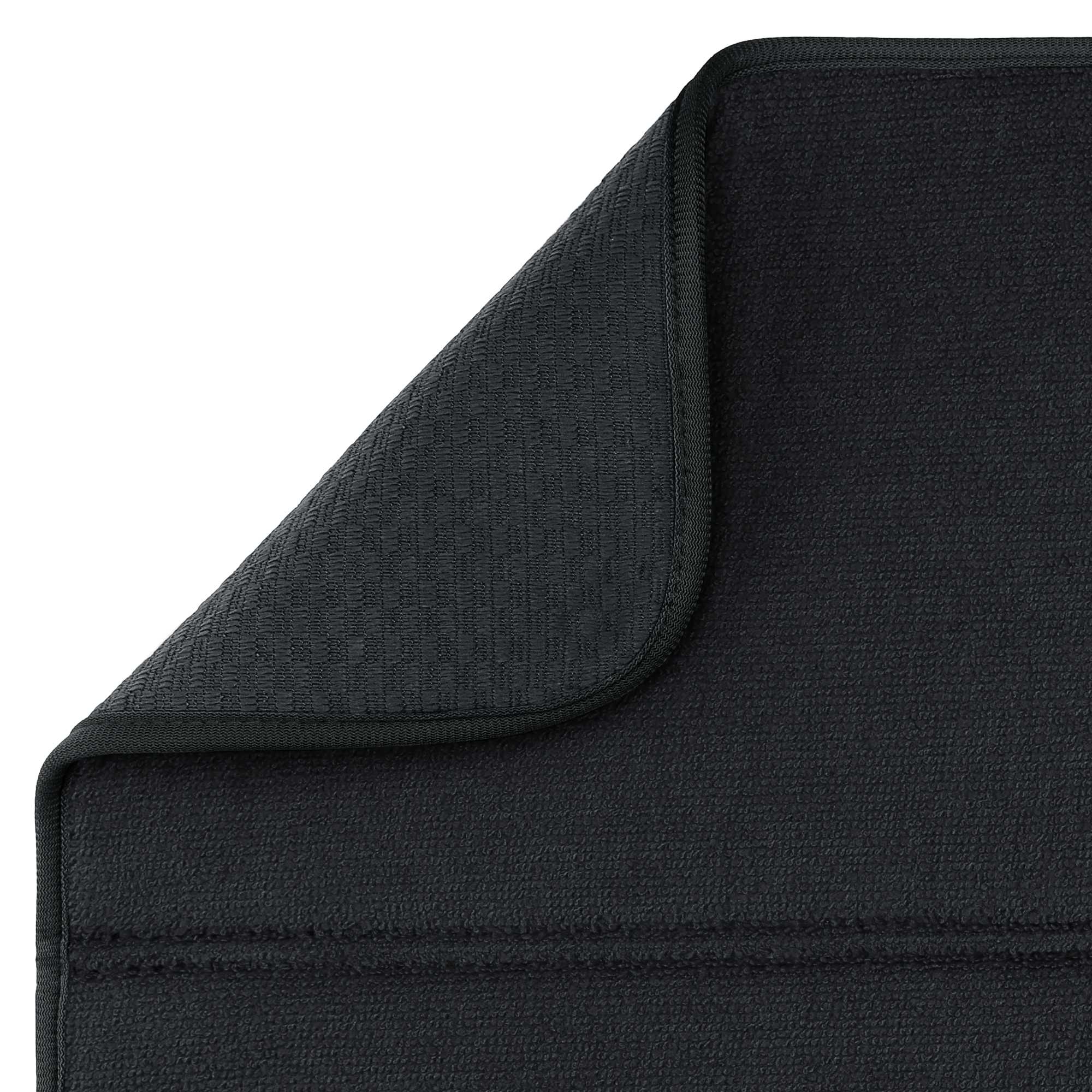 Unique Bargains Absorbent Microfiber Kitchen Drying Mat 17.7*15.7 in Black