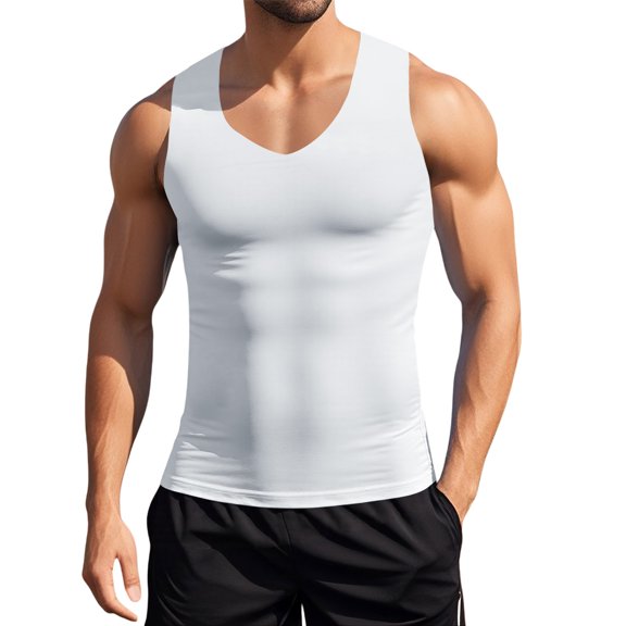 Men's V-Neck Sleeveless Tank Top For Athletic Performance And Summer Fitness Training With Slim Fit Design Mens Muscle Gym Tank Top Breathable Sleeveless Shirts for Active Men