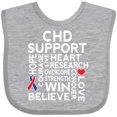 thumbnail image 3 of Inktastic CHD Awareness Month Boys or Girls Baby Bib, 3 of 4