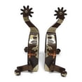 thumbnail image 2 of AJ Tack Men's Praying Cowboy Spurs with Copper Cross, 2 of 4