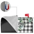 thumbnail image 6 of Spring Welcome Mailbox Covers Magnetic Standard Size 18 X 21 Green Leaf Black White Buffalo Plaid Mailbox Cover Holiday Decorations Mailbox Wrap Post Letter Box Cover Decor for Home Outdoor Garden, 6 of 6