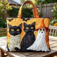 thumbnail image 6 of Halloween Tote Bags with Handles, Quilted Halloween Print Travel Tote, With Padded Shoulder Strap Daily Handbag, 6 of 6