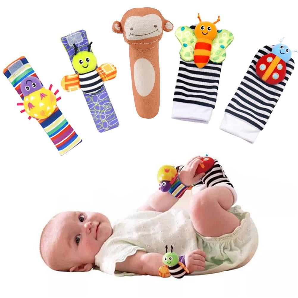 Bestope Foot and Wrist Rattles Toy for Infants Portable Socks Baby Wrist Rattle Infant Toy