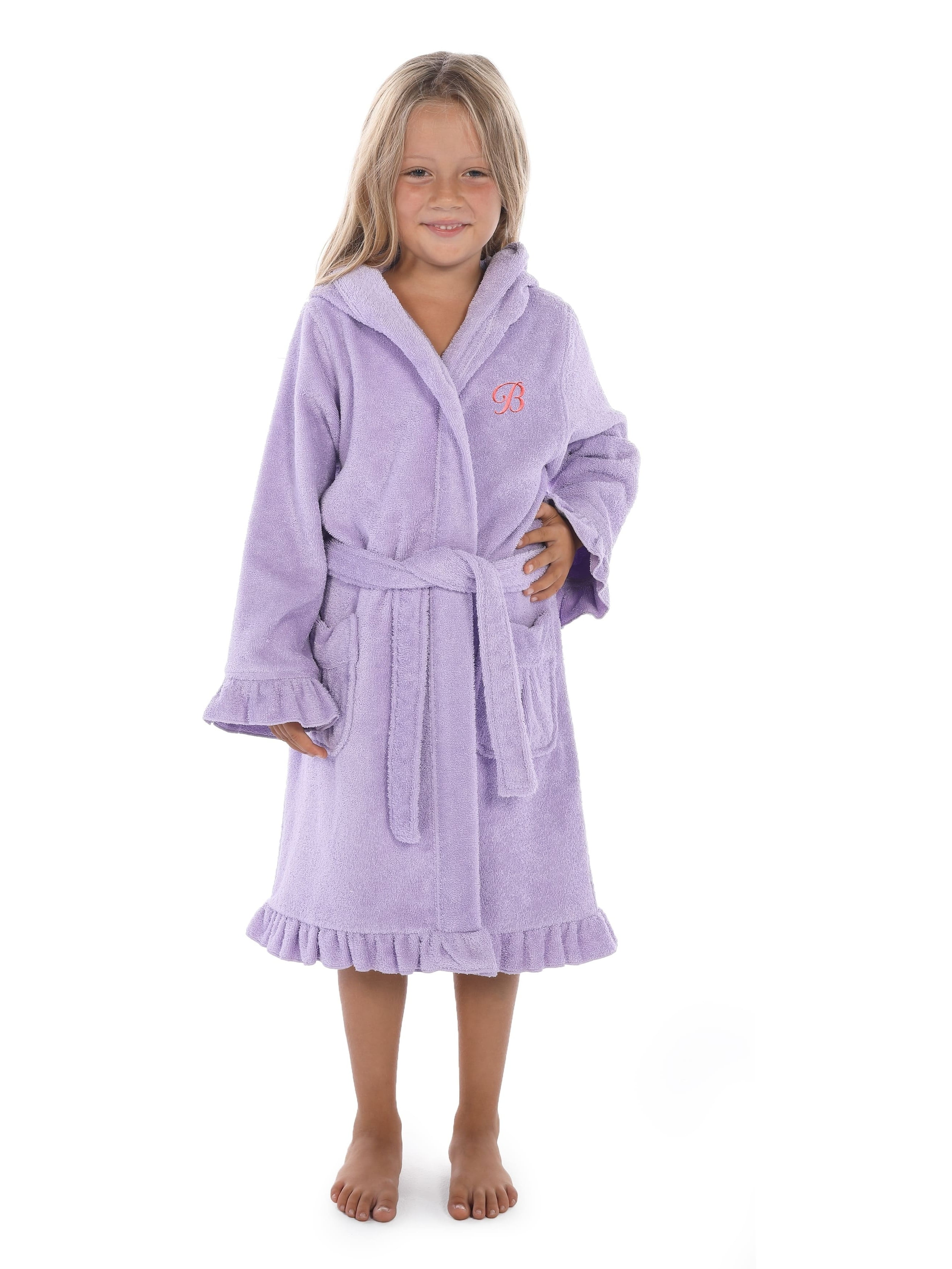Linum Home Textiles Linum Sweet Kids Ruffled Purple Turkish Cotton