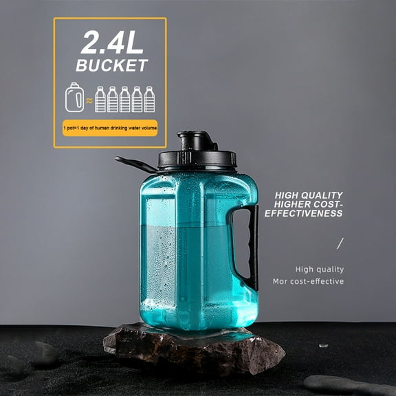 JingChun 2.4L Sports Water Bottle, BPA Free Leak Proof Jug, Plastic, Fitness, Sports, Outdoor Activities