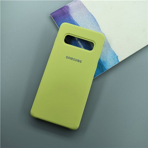Funda de silicona Samsung S10 S10E S10 + funda de estilo de oficina de silicona líquida suave para Galaxy S10 Plus S10E S10 carcasa trasera con caja Tan Jianjun unisex