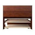 thumbnail image 6 of Bowery Hill Modern Solid Wood Full Platform Panel Bed with Trundle in Walnut, 6 of 10
