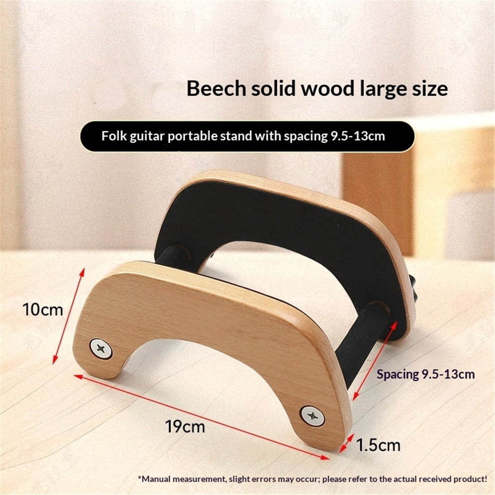 Adjustable Acoustic Guitar Stand - Solid Wood Portable Floor Holder - Lightweight Travel Friendly Design for Classical/Nylon String Guitars (Not Suitable for Electric Guitars)