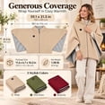 thumbnail image 3 of LOWLHOME Heated Shawl Wraps for Women, Rechargeable Cordless Heated Blanket Shawl with 8 Heating Zones & 3 Heating Levels, Wearable Electric Poncho Wrap with Zipper for Home Office Travel, 3 of 7