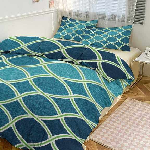 Modern Abstract Duvet Cover Set Bedding Set Polyester Quilt Cover for Bedroom Decoration