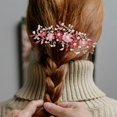 thumbnail image 3 of Peigne à Cheveux Décoré de Perles Roses pour Femmes Parfait pour les Mariages et les Fêtes Quotidiennes Design Rétro Fleur en Alliage, 3 of 9