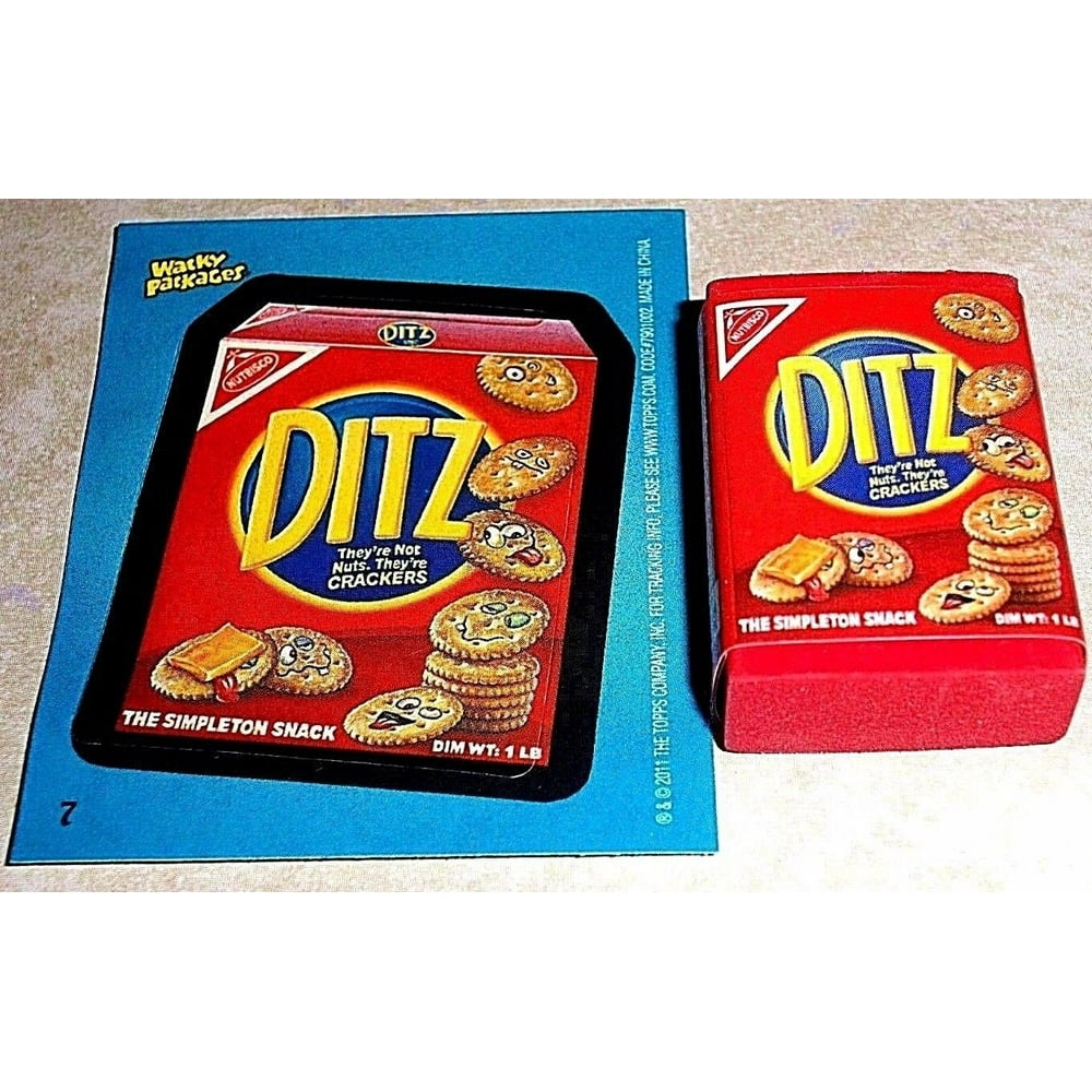 Wacky Packages Eraser Series 1 DITZ CRACKERS Eraser Wacky Packages Eraser Series 1 DITZ CRACKERS Eraser