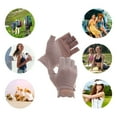 thumbnail image 5 of Unique Bargains 1 Pair Anti-slip Half Finger Lace Manicure Gloves Purple, 5 of 6