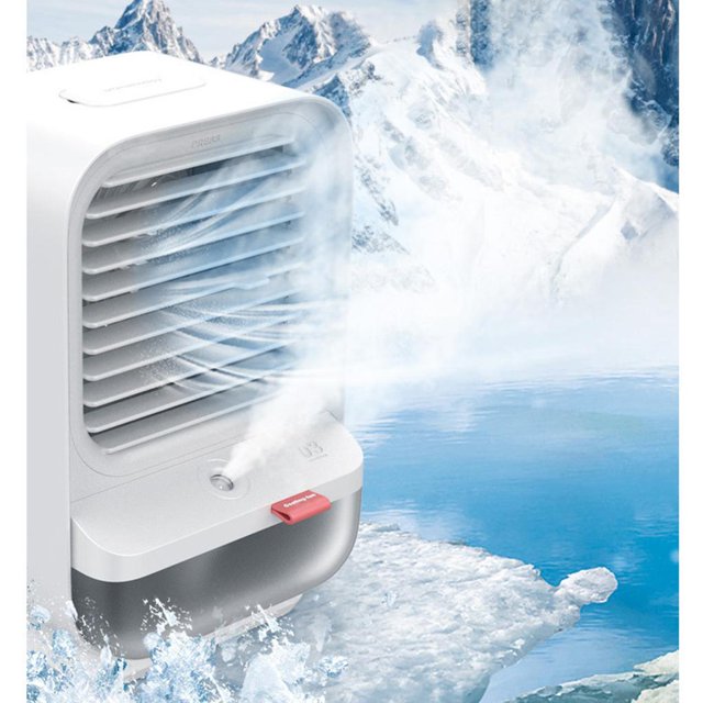 Ventilador de aire acondicionado humidificador evaporativo Colco USB escritorio silencioso 2 blanco