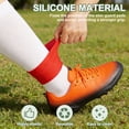 thumbnail image 4 of Bandas de pierna de fútbol de silicona Uxcell, correas suaves y antideslizantes para sujetar las mangas de los protectores de espinilla, 1 par, tamaño L, color blanco, 4 of 6