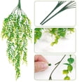 thumbnail image 3 of Deago 3 Pack Artificial Hanging Plants Fake Hanging Flowers Faux Eucalyptus Leaf Greenery Vine UV Resistant Plastic Plant for Home Garden Wedding Party Indoor Outdoor Decor, White, 3 of 8