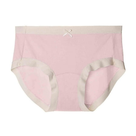 fatyb Womens Silk Underwear Seamless Stretch Panties Breathable High Waist Full Coverage Ladies Briefs
