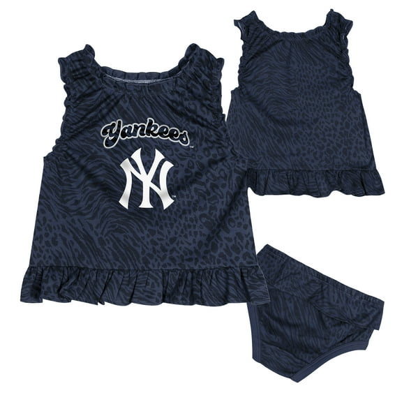 Infant  Navy New York Yankees Playground Dress & Bloomers Set