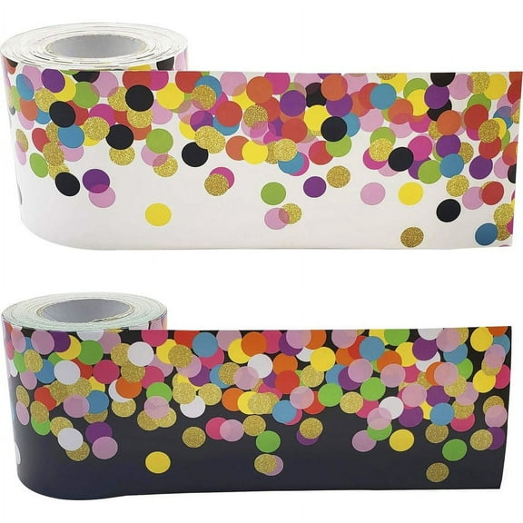 Teacher Created Resources, TCR32302, Colorful Confetti Border Trim, 2 / Set, Multicolor