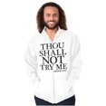 thumbnail image 4 of Funny Thou Shall Not Try Me Joke Unisex Fleece Graphic Zip Up Hoodie Brisco Brands 4X, 4 of 5