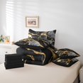 thumbnail image 4 of YST Abstract Artwork 7-Piece Comforter Set Black and Grey Marbling, Full, 4 of 4