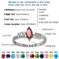 thumbnail image 2 of Personalized Customized Sterling Silver Women’s (Ladies) High School Class Ringcubic zirconia Birthstone class rings graduation gifts-Ccjcinata (Sterling Silver - Platinium), 2 of 10