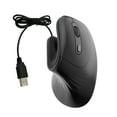 thumbnail image 1 of yeacher T27 Ergonomic Vertical Wired Mouse with Adjustable DPI, 6 Buttons, and Silent Design for Windows, Mac, Linux - Black ABS Frosted Coating, 1 of 7