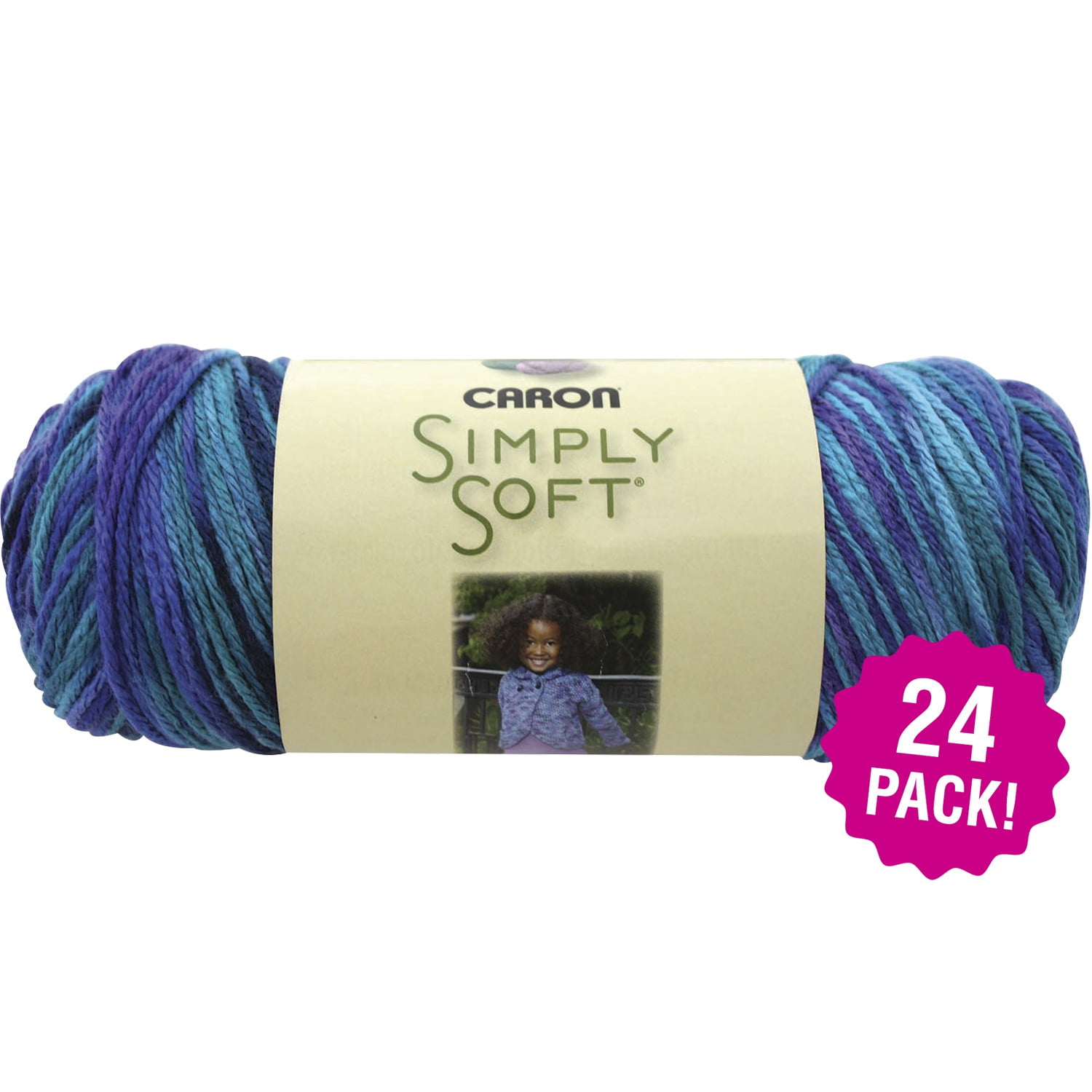 Caron Simply Soft Paints Yarn Oceana, Multipack of 24