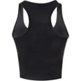 thumbnail image 4 of XINQIHANG 4 Pieces Women's Crop Tops Cotton Basic Tank Tops Racerback Sleeveless Sports Workout Crop Tank Tops, 4 of 7