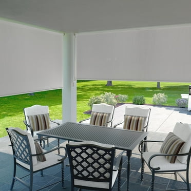 Coolaroo Simple Lift Cordless Outdoor Roller Shade Blind; 4' x 6'; White
