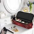thumbnail image 4 of Hair Tools Storage with Heat Resistant Mat- Red Web Printed Curling Iron Travel Bag/Flat Iron Case for Women, 4 of 8