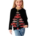 thumbnail image 2 of Christmas Kids Tops Girls Christmas Tops Kids Christmas Shirts Boys Girls Long Sleeve Prints Shirts Christmas Crewnecks Tops Dressy Casual Blouses Clothes, 2 of 6