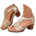 thumbnail image 4 of Women Wedge Sandal Flower Trendy Lightweight Square-Toe Low Wedge Heel Womens House Slippers Size 9 Ankle Buckle Studded Fashion Sandals for Summer, 4 of 9
