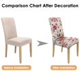 thumbnail image 7 of Romantic Peony Garden Autumn Leaves Dining Chair Covers 4 Pack Washable Polyester Stretch Slipcovers Removable Seat Protector for Modern Decor, 7 of 7
