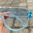 thumbnail image 4 of Oversized Sunglasses Women Men Luxury Big Frame Mask Glasses Goggle Flat Top Clear Eye Protection Glasses Shade UV400, 4 of 8