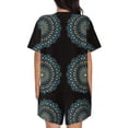 thumbnail image 3 of Lsque Mandala Women's Short-Sleeved Pajama Set - 2 Piece Soft and Lightweight Sleepwear Set-3X-Large, 3 of 9