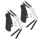 thumbnail image 3 of Correa De Tobillo con Diamantes De Imitación para Mujer, 2 Pares De Zapatos De Tacón Alto Negros Mate con Perlas De Imitación, Correas De Tobillo con Tacones Altos Sueltos con Diamantes De Imitación, 3 of 5